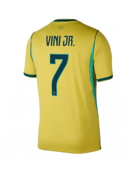 Moški Nogometna dresi replika Brazilija Vinicius Junior #7 Domači SP 2026 Kratek rokav Moški Nogometna dresi replika Brazilija Vinicius Junior #7 Domači SP 2026 Kratek rokav